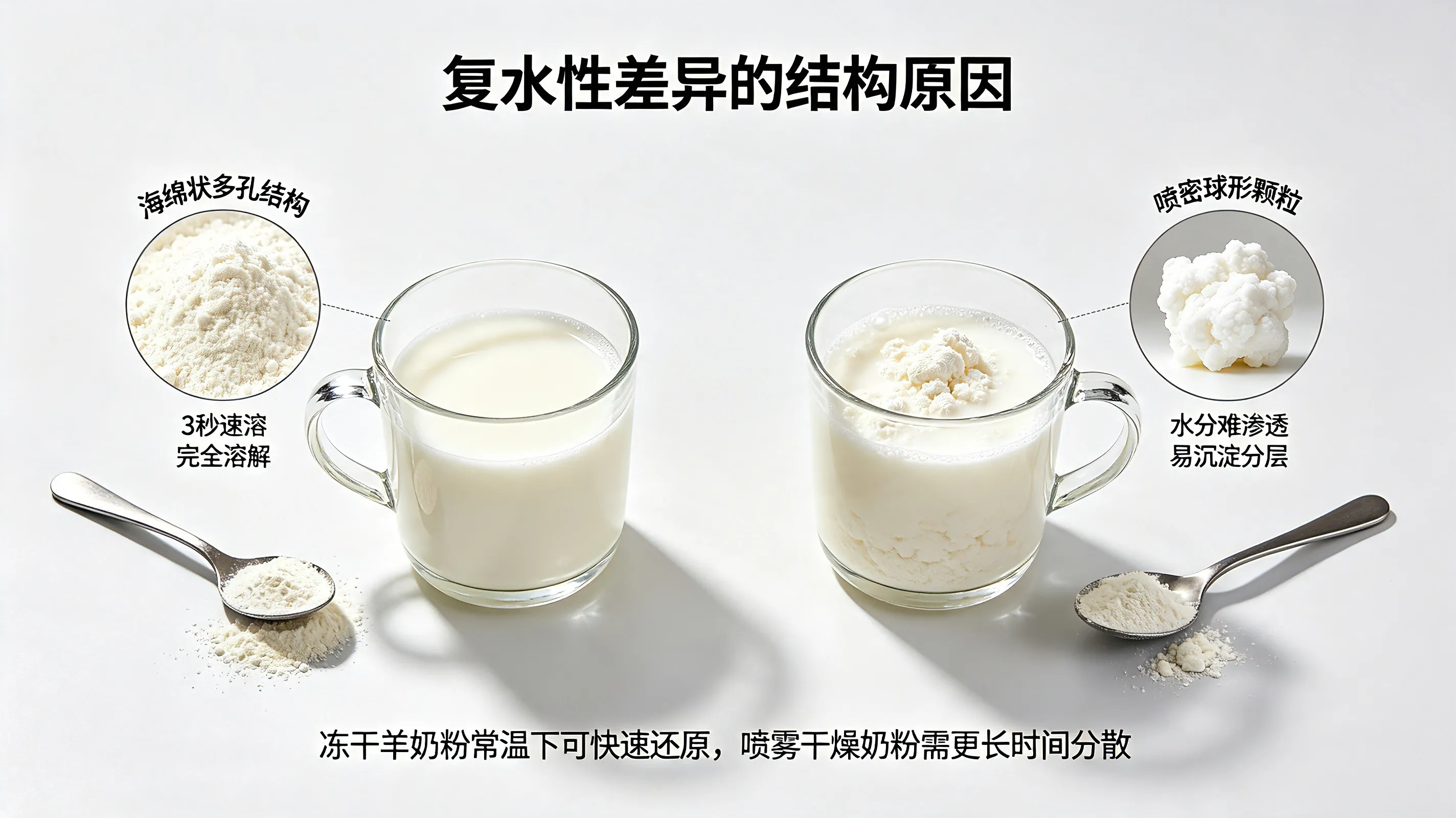 冻干奶粉复水后口感像鲜奶？看懂复水性，羊奶买哪个牌子好心中有数