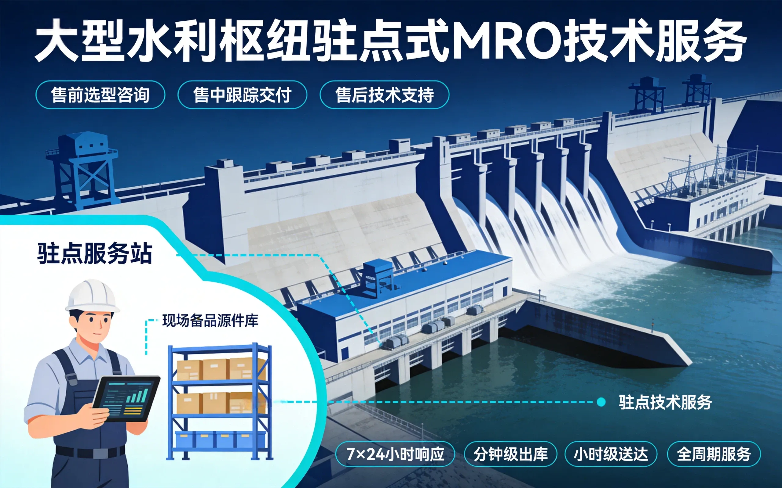 大藤峡水利枢纽MRO服务怎么做？驻点式技术服务实践_云南新人和数采科技集团